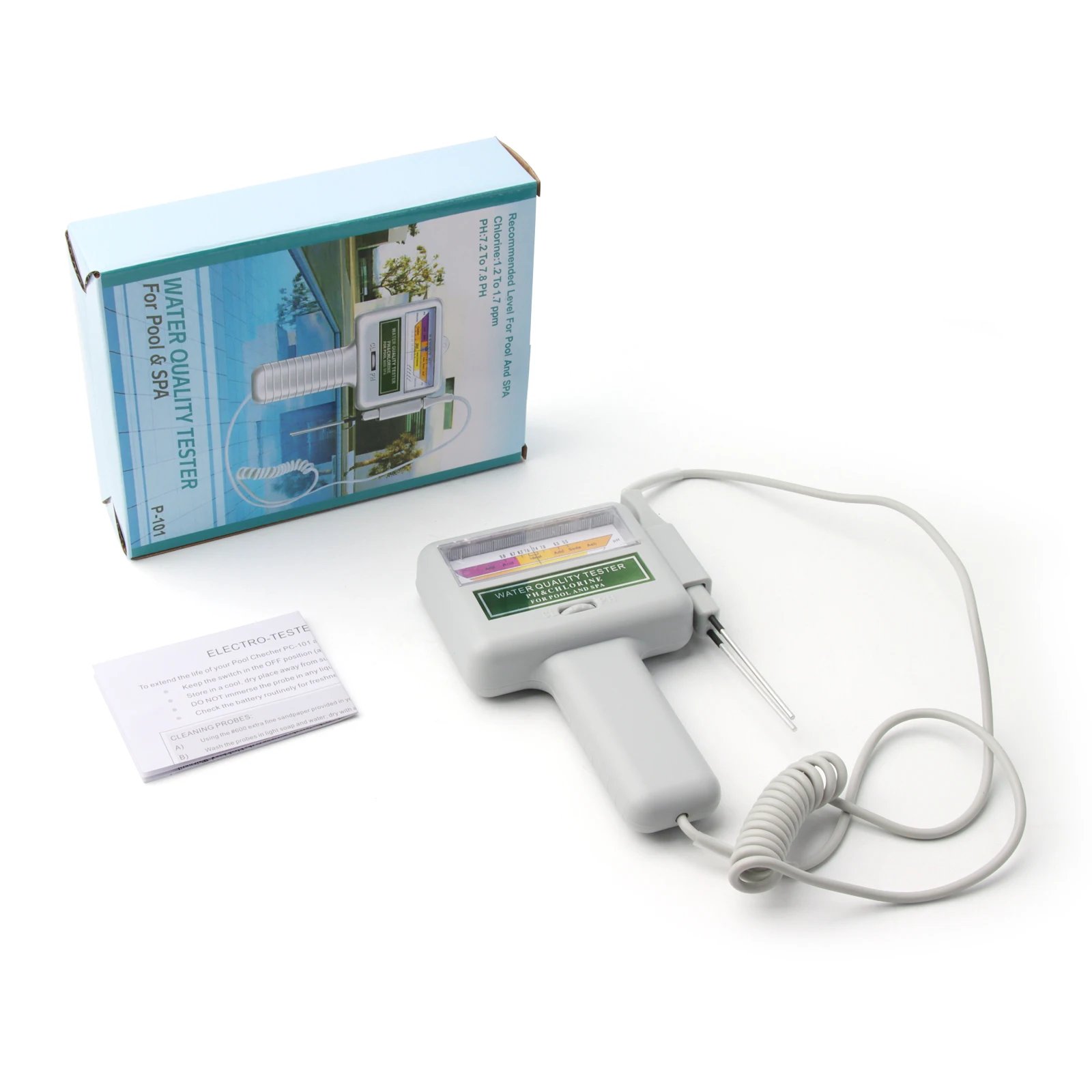Yieryi 2 In 1 PH & CL2 Meter Swimming Pool Spa Chlorine Monitor Tester PC101 Aquarium Hot Spring Water Quality Analytical Device 6