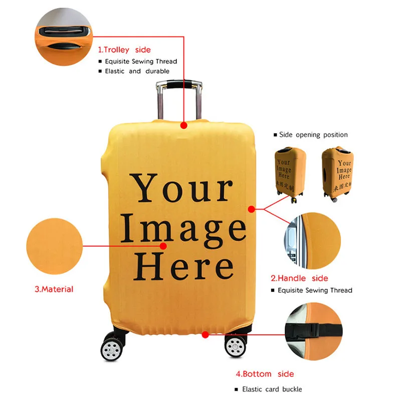 Thick Elastic Cartoon Design Luggage Protective Cover Zipper Suit For 18-32 inch Suitcase Covers Trolley Cover Travel Accessorie