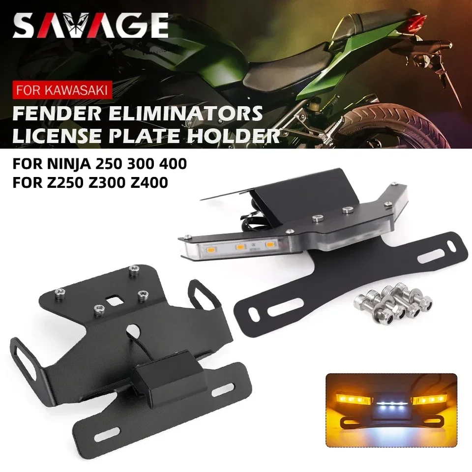 Porta Placa Para Moto Para Ninja 300 250 Z250 Z300 | Meses Sin Interés - Foto 8