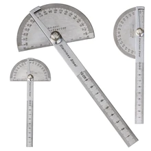

3 PCS 180 Degree Stainless Steel Protractor Angle Finder With 10Cm Ruler Measuring Tool For Craftsman Woodworking