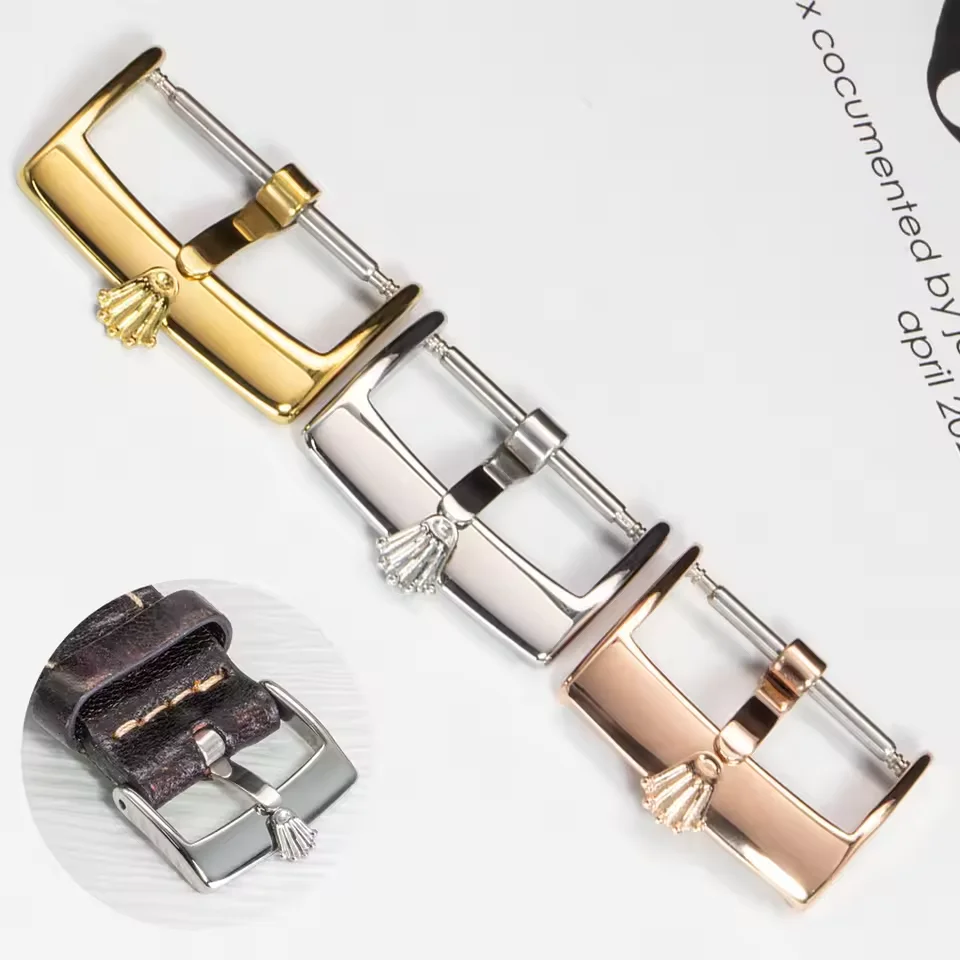 Watch Buckle Clasp 316L Stainless Steel 16mm 18mm 20mm Fine Polished Substitute For Rolex Watch Accessories Strap