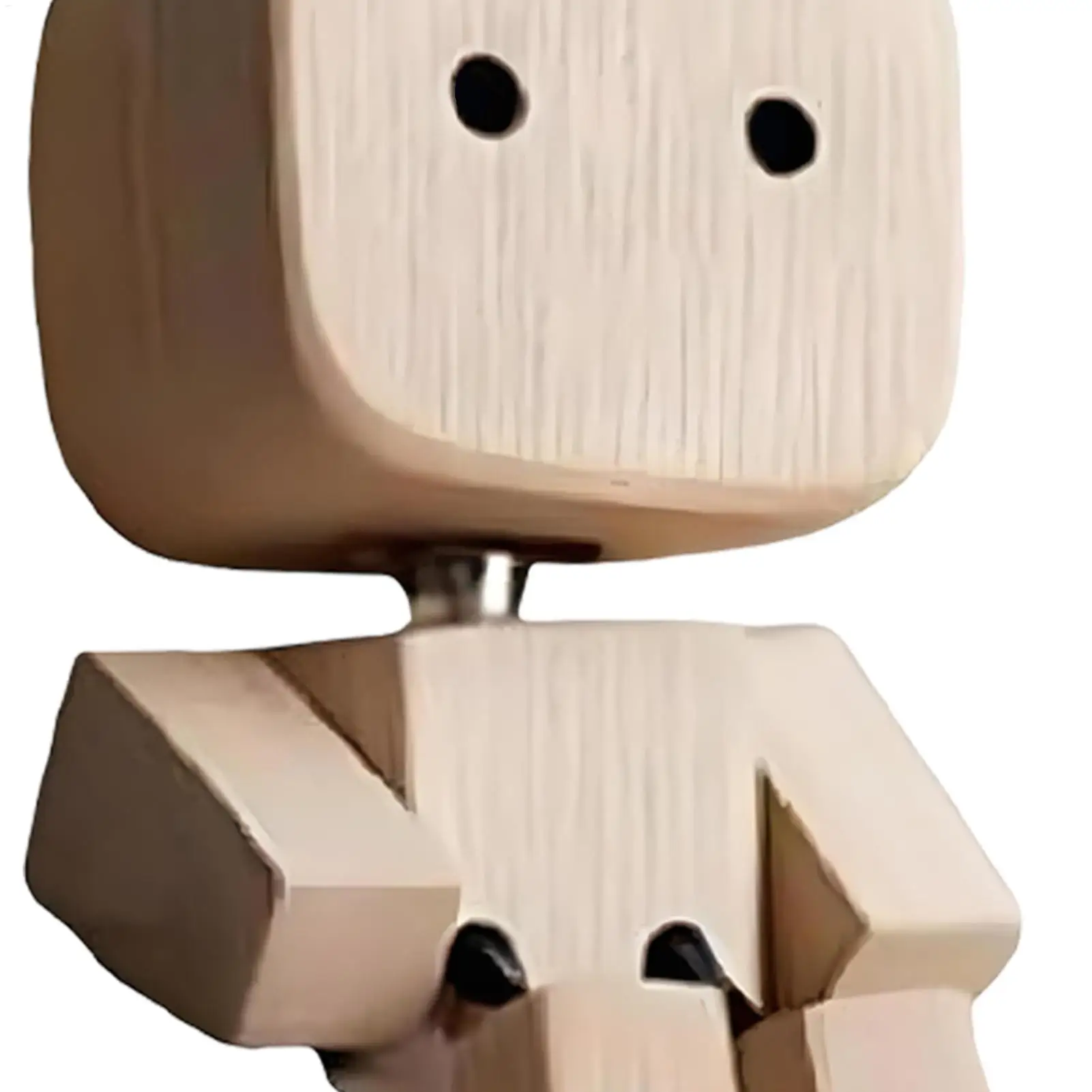 Car Dashboard Shaking Wooden Man Funny Wood Man Auto Decor Cute Shaking Feet Wooden Doll For Car Interior Figure Accessories