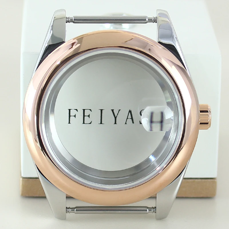 High-Quality 36mm/39mm Steel Watch Case with Sapphire Glass Bracelet
