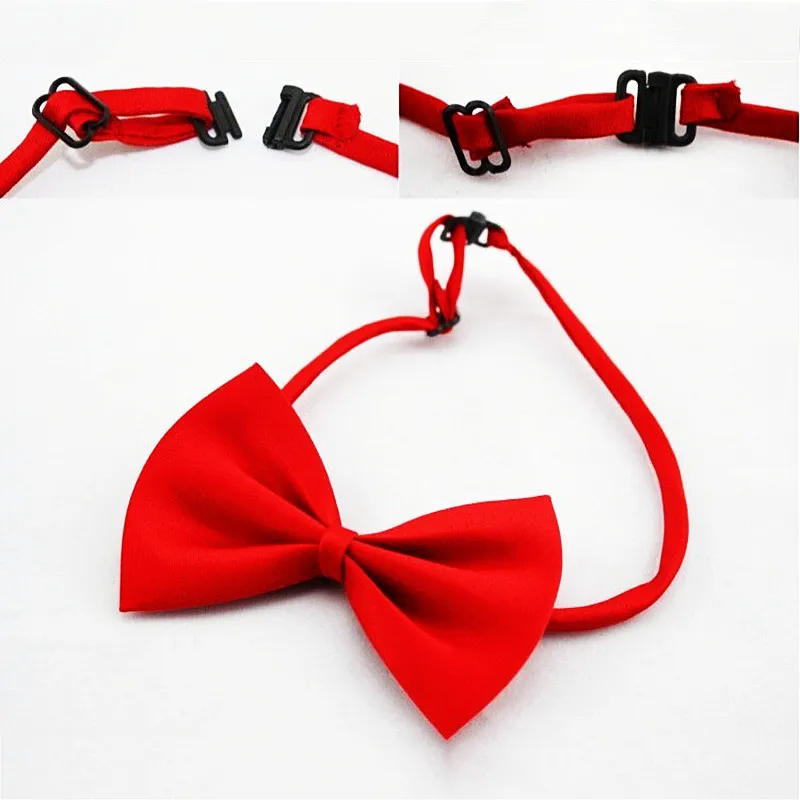 1pcs Pet Dog Tie Pets Bowknot Collars Grooming for Puppy Cat Dogs Necklace Bow Tie Adjustable Strap Pet Accessories 6