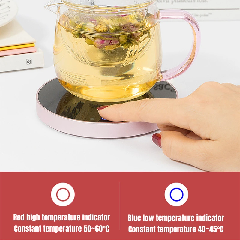 New Coffee Milk Mug Warmer Portable Heating Coaster Keep Tea Drinks Warm Auto-off Cup Heater for Home Office 2-gear Temperature heating coaster,coffee heater