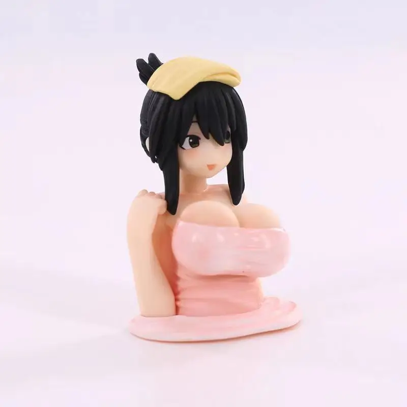 Dimcaso Chest Shaking Car Ornaments, Anime Figure Girl Car Dashboard  Decorations, Collectible Figurines Cute Anime Girl Figure, Chest Shaking  Ornament