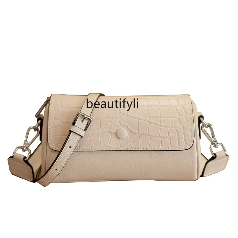 

Bag Genuine Leather Personality Soft Leather Lightweight Compact Cute One-Shoulder Crossbody Women 'S Bag Pillow Bag