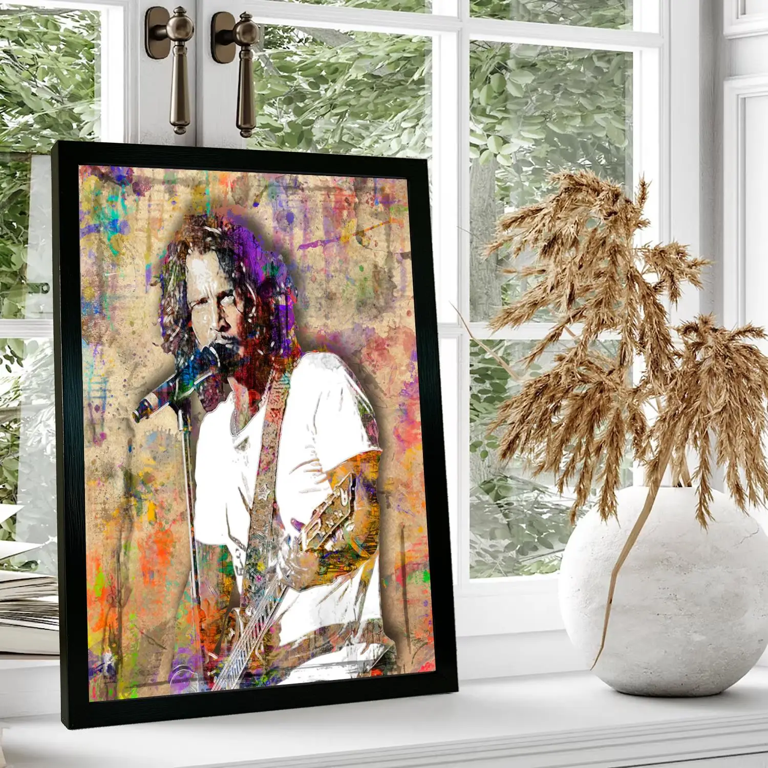 Pôster de arte em tela chris cornell cantor e arte de parede, impressão de imagem, decoração moderna de quarto de família, pintura decorativa