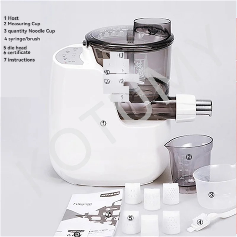 Automatic Noodle Press Machine with 6-speed Adjustments Fresh Pasta Dough Various Shapes Making Noodle Maker Machine