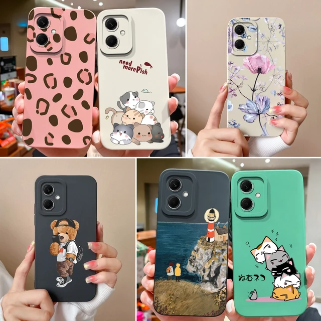 For Poco M6 Pro 4G 5G Case Cat Bear Full Coverage Soft Liquid Silicone  Phone Back Cover For Xiaomi Poco M6Pro Bumper Funda Coque - AliExpress