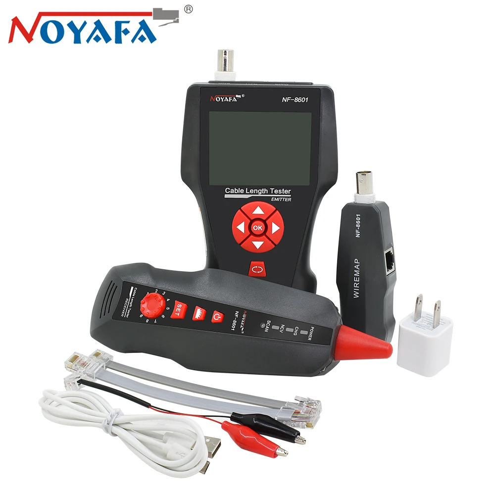 Noyafa LCD 케이블 길이 테스터, 브레이크 포인트 테스터, PING POE 및 크로스 토크 라인 트래커, 다기능 네트워크 도구, NF8601