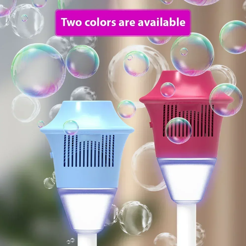 Stand Bubble Machine with Lights&music for Outdoor Soap Bubble Blower Suitable for Water Sport Wedding Party Decor Bubble