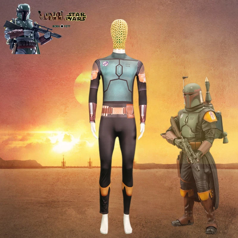Boba Fett Cosplay Boba Fett Tuta Bounty Hunter Cosplay Costume Di Halloween Adult Prop Christmas Party Roleplay Man Clothes