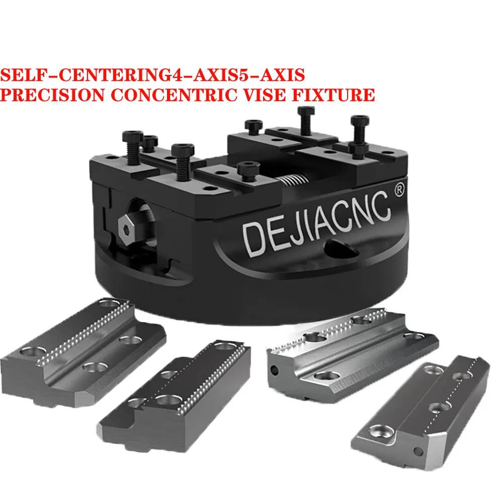 

Self-centering 4-axis 5-axis precision concentric vise fixture CNC replaceable soft jaw five-axis special vise