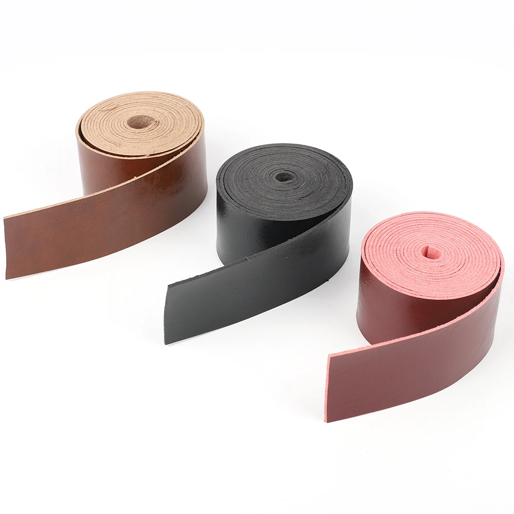 2 Meters DIY Microfiber Leather Crafts Straps Strips Durable Sturdy Glossy Leather Accessories for Belt Handle Crafts Making
