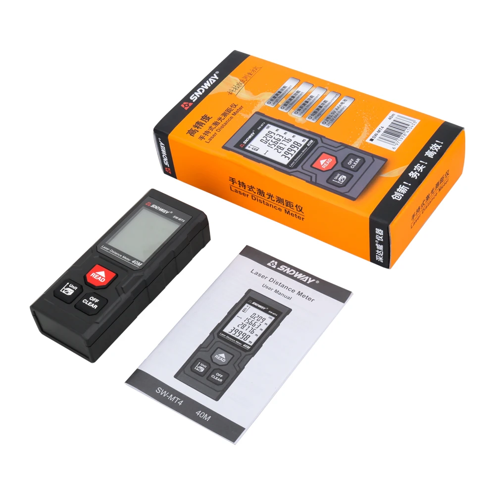 Laser Rangefinder Distance Meter SNDWAY Laser Distance Meter 40m 70m 100m Tape Measure