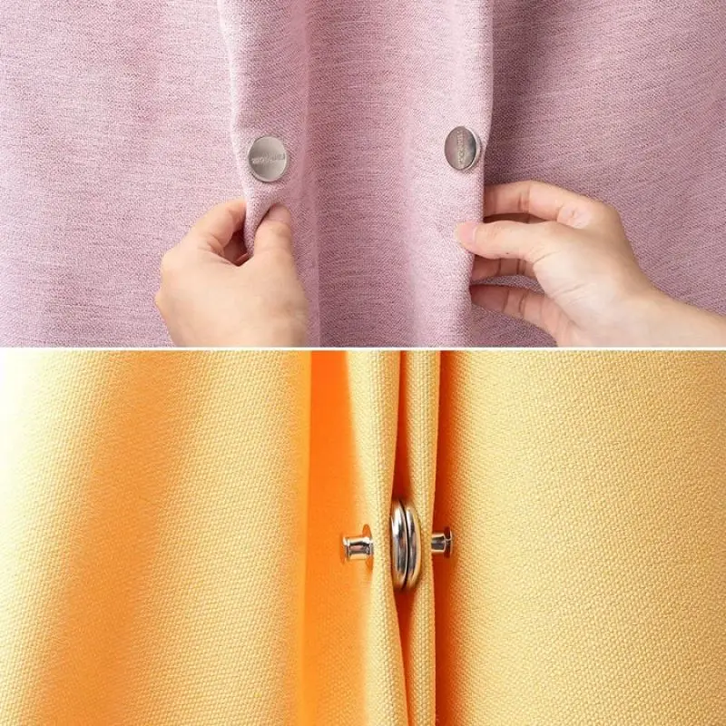 Curtain Magnets Closure Magnetic Curtain Clips Snap Fastener for Indoor Outdoor Curtains Light Prevent Light Leaking Button 1Set
