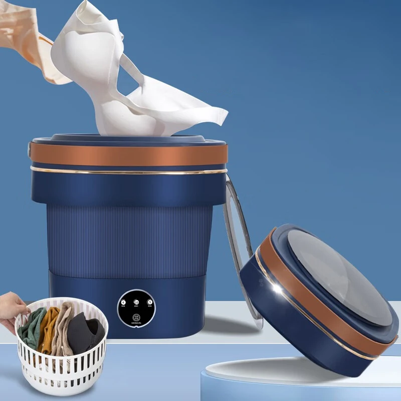 Lavatrice Pieghevole Portatile Con Centrifuga Mini Calzino Intimo Automatico 110V/220V Lavatrice Con Centrifuga 9L