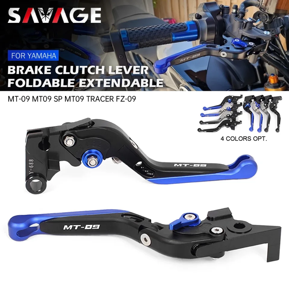 Manilla De Embrague Para Motocicleta MT 09 Palancas De Embrague De Freno Pomos De Mano Para Yamaha MT09 MT-09 2014 2015 2016 2017 2018 2019 2020 Manillar Plegable Ajustable (Color 8