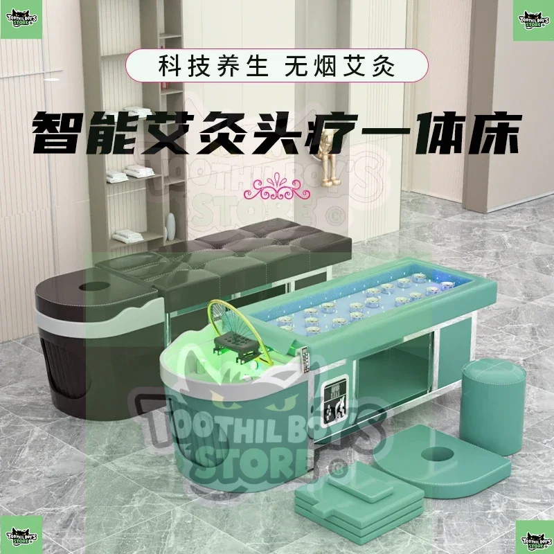 New smokeless moxibustion 18 moxibustion bed Thai head treatment water circulation shampoo bed beauty fumigation massage