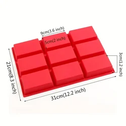 Silicone Mini Loaf Cake Mold - Food Grade, Heat Resistant Baking Tool (Red)