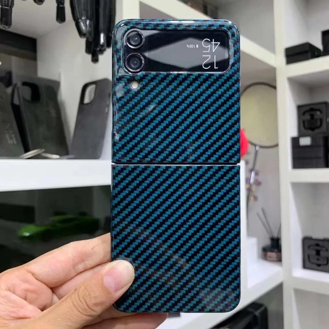 

Телефонные аксессуары, чехол для Samsung Galaxy Z Flip 4, чехол из углеродного волокна, противоударный защитный чехол из арамидного волокна для Galaxy Z Flip 4