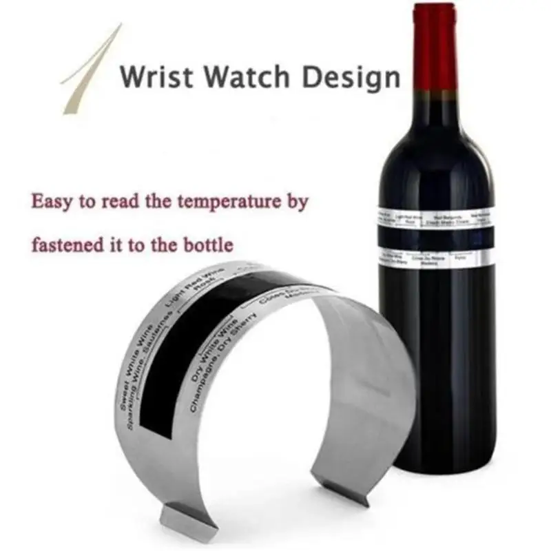 Wine Collar Thermometer Bar Beverage Tool Clever Wine Bottle Snap Thermometer Lcd Display Clip For Champagne Beer