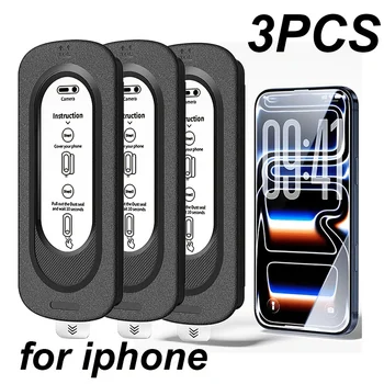3 Pezzi di Pellicola Protettiva per Schermo per iPhone 18/17/16/15, Copertura Completa dei Bordi, Vetro Temperato Anti-Graffio, Anti-Impronta, Compatibile con Face ID