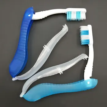 New Hygiene Oral Portable Disposable Foldable Travel Camping Toothbrush Hiking Tooth Brush Tooth Cleaning Tools 2023 Wholesale