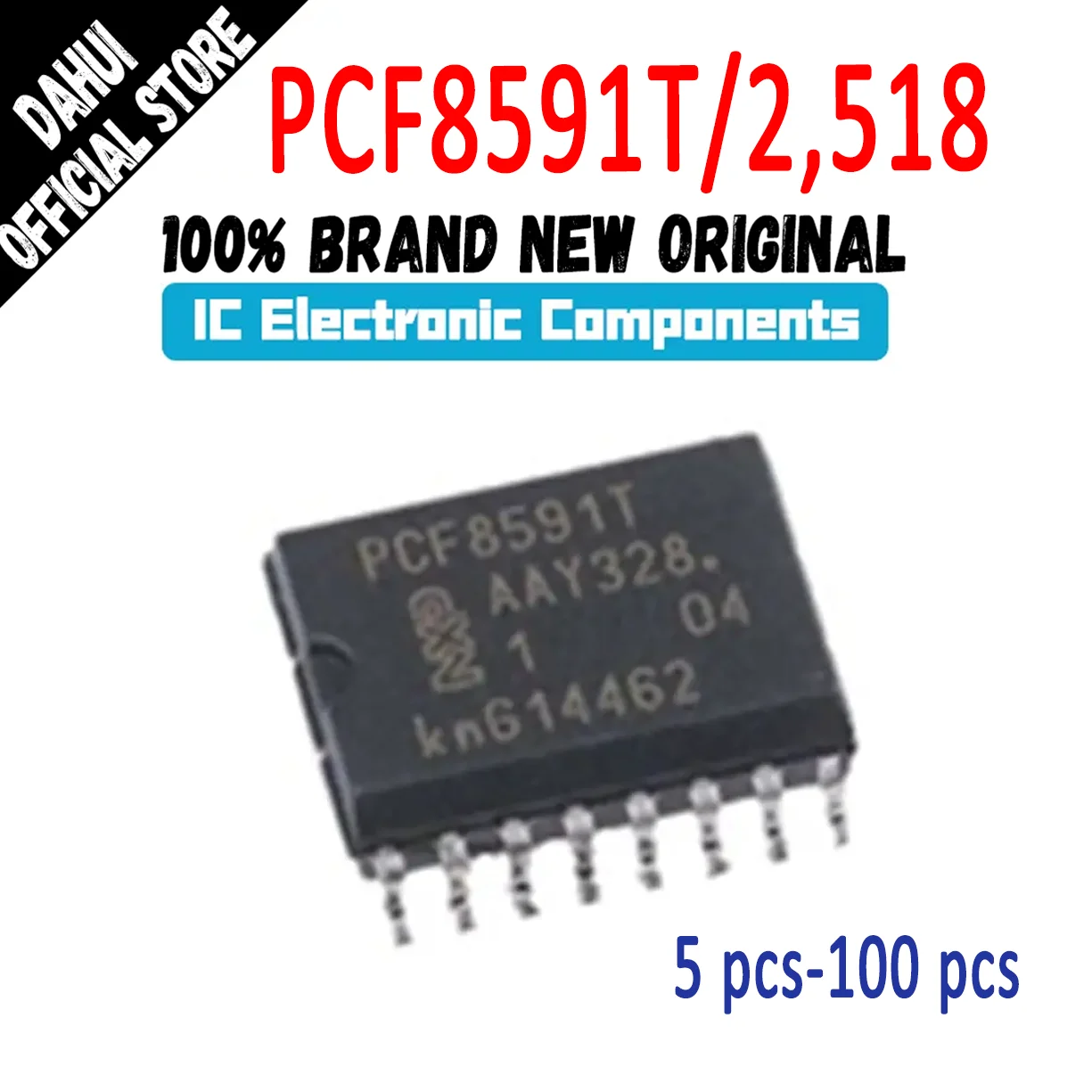 

PCF8591T/2,518 PCF8591T PCF8591 PCF IC Chip SOP-16