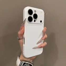 Dual - Function Matte Lens Protective Phone Case with Instant Cover Transition - iPhone 15 (White)