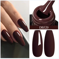 Mtssii 6ML Chocolate Brown Color Gel Nail Polish Solid And Glitter Gel Autumn Winter Semi Permanent Gel For Nails Nail Art 1