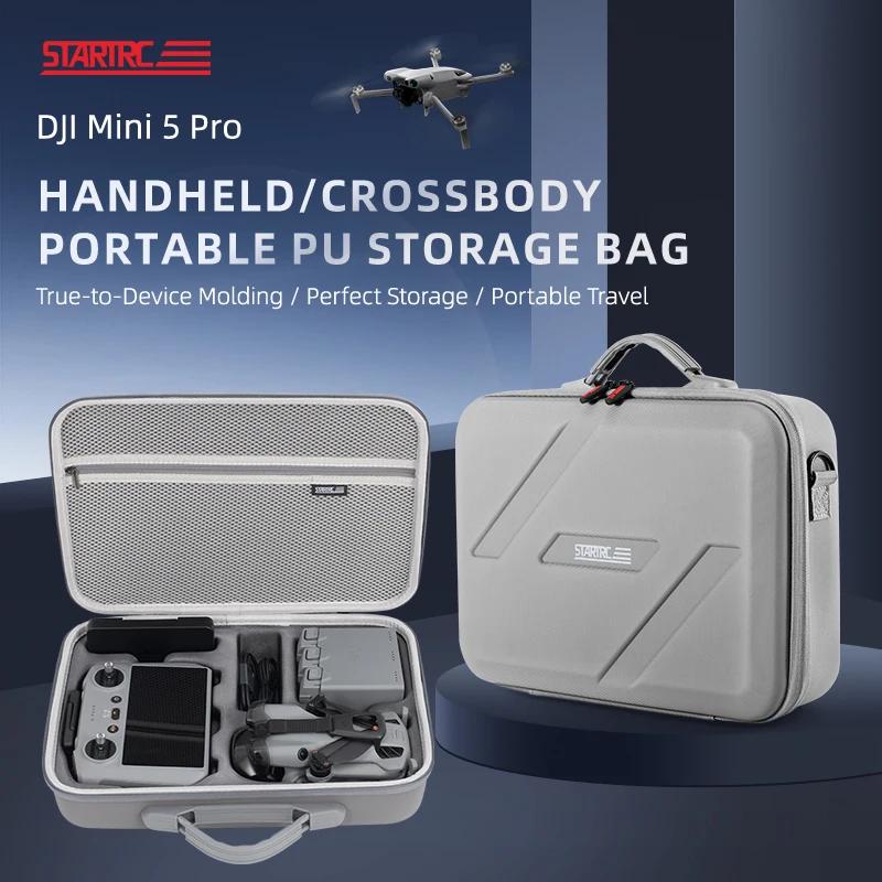 STARTRC PHOTO Tragbare Transporttasche für DJI Mini 5 Pro Fly More Combo Zubehör Kompatibel mit DJI RC 2 Controller – Detail 1