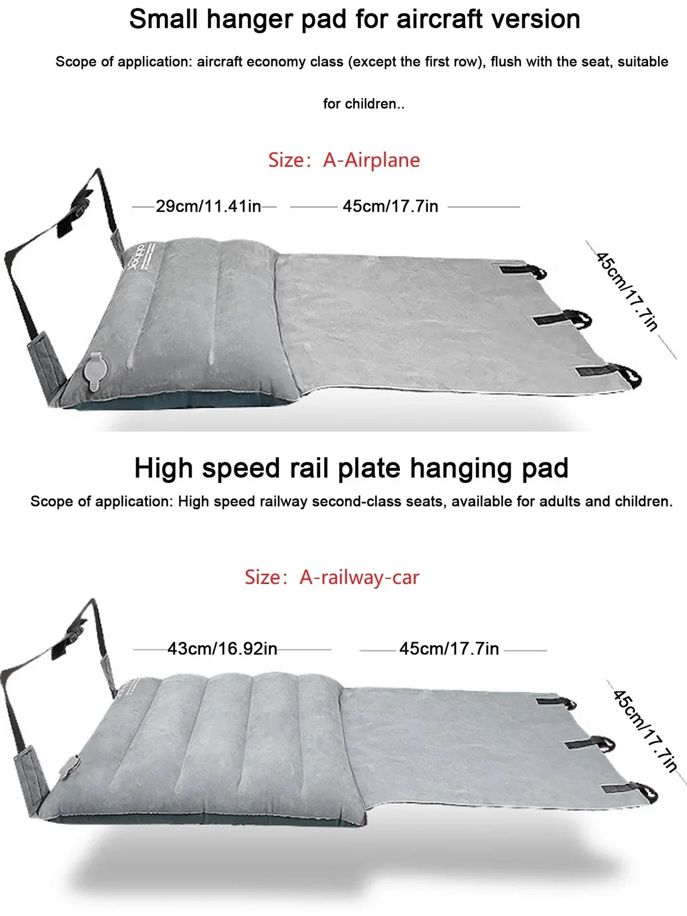 Adjustable Footrest Hammock Car Train Airplane Travel Inflatable Bed Camping Car Air Accessories Portable Mattress for Baby inflatable air bed car sleeping mattress camping mattress inflatable camping mattress airplane foot rest car foot rest