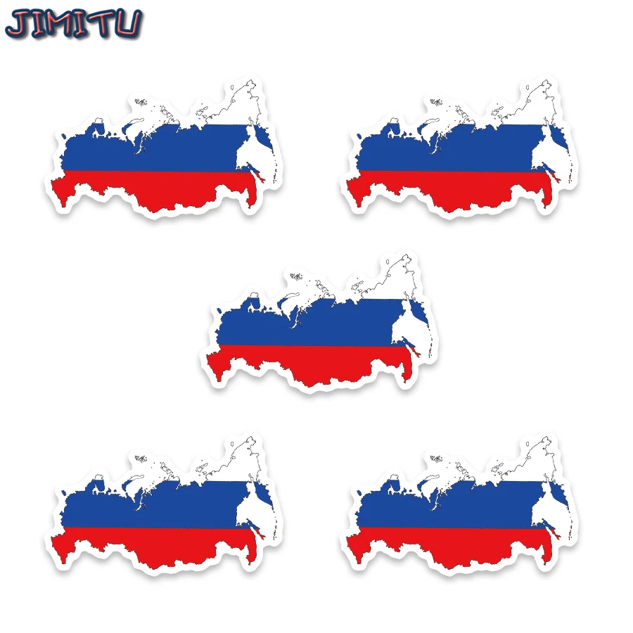 5 PCS Russian Flag Stickers Country Map Travel Stickers Waterproof Children Toys Decals DIY Laptop Suitcase Scrapbook Kettle russian transparent keyboard stickers russia layout alphabet white letters for laptop notebook pc