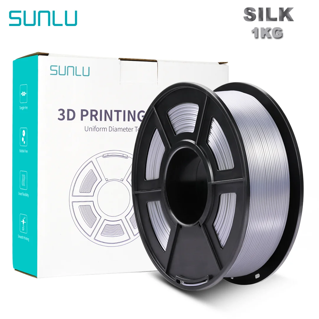 SUNLU 3D Printer Filament Silk Texture Feeling Gold 1kg Silky Rich
