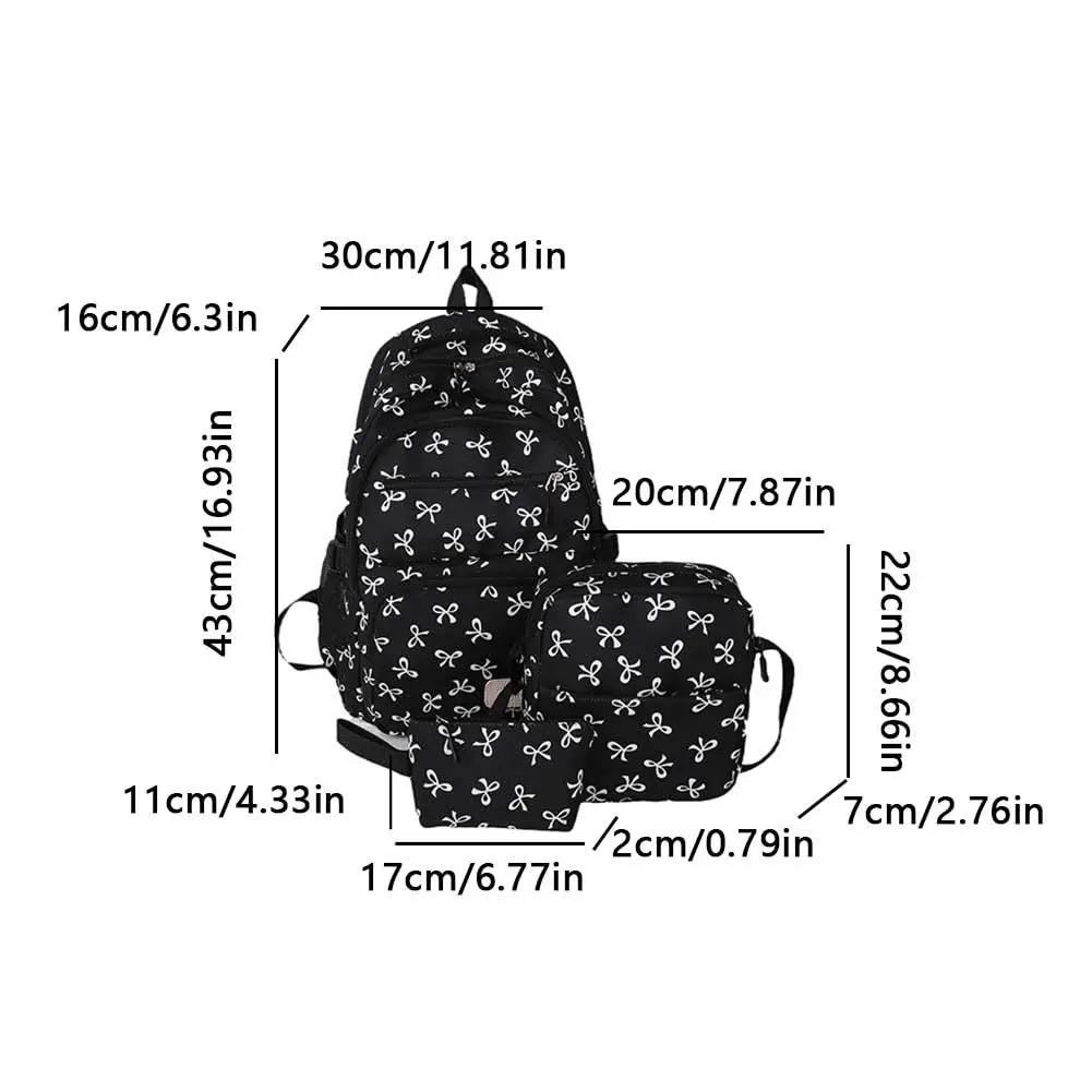 Backpack for Girl Cute Backpack Bow Full Travel Bags Lightweight Backpack Class Bags for Girl High School Students School Bag - 2