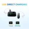 JINGHAO 1Pair Rechargeable Elderly Ear Hearing Aids BTE Visible Hearing Amplifier with Charger Dock Sound Device Grey 5