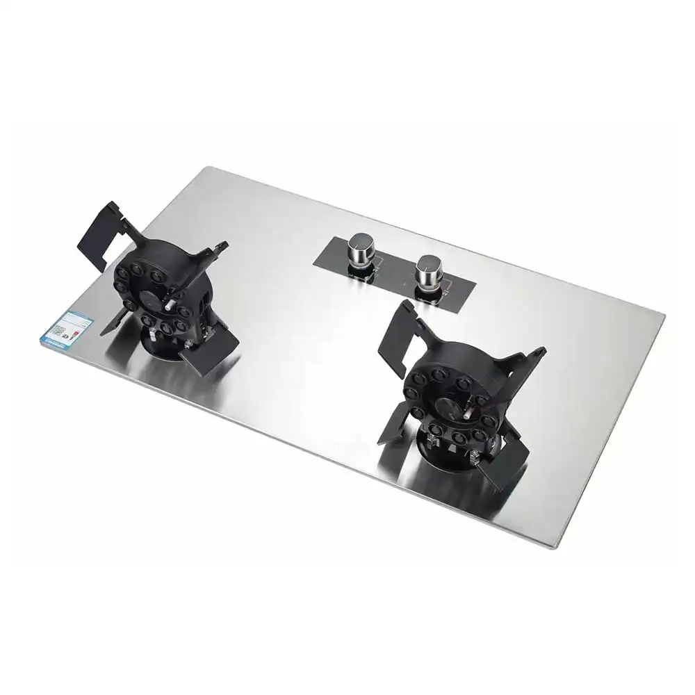Household stainless steel stove, natural gas dual stove, embedded dual purpose gas foldable energy-saving stove
