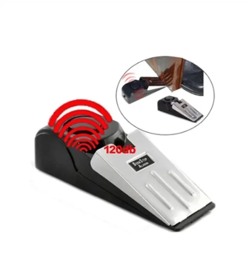 Wireless Door Stop Stopper Alarm Block Blocking System Anti-theft Burglar Stop System Security Home Wedge Shaped 120 db
