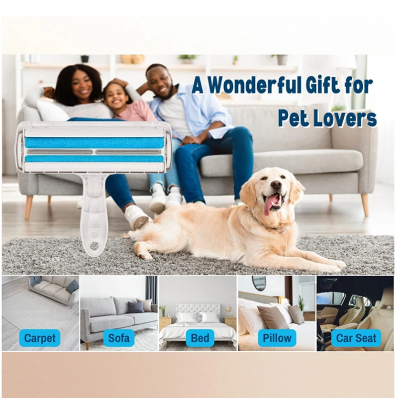 Best Dog Comb Tool Pet Hair Roller Remover Dog Cat Fur Brush Base