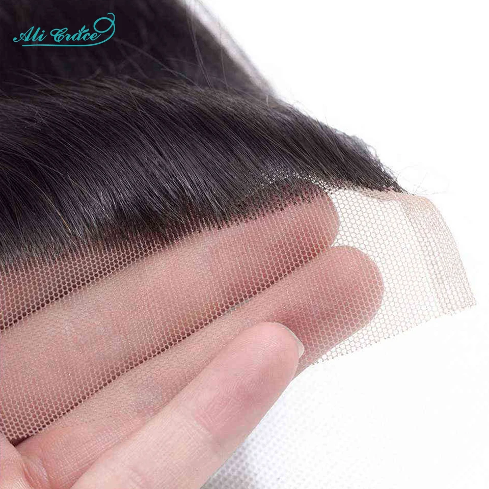 Human Hair Wigs Human Hair Lace Closure Brazilian Hair Body Wave 5x5 Lace Closure Transparent Lace Hand Tied Human Hair for Women Pre-plucked Closure