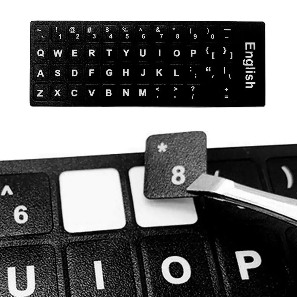 English Letters Keyboard Stickers Frosted PVC Sticker For Tablet Notebook Computer Desktop Keyboard Keypad Laptop J9D0