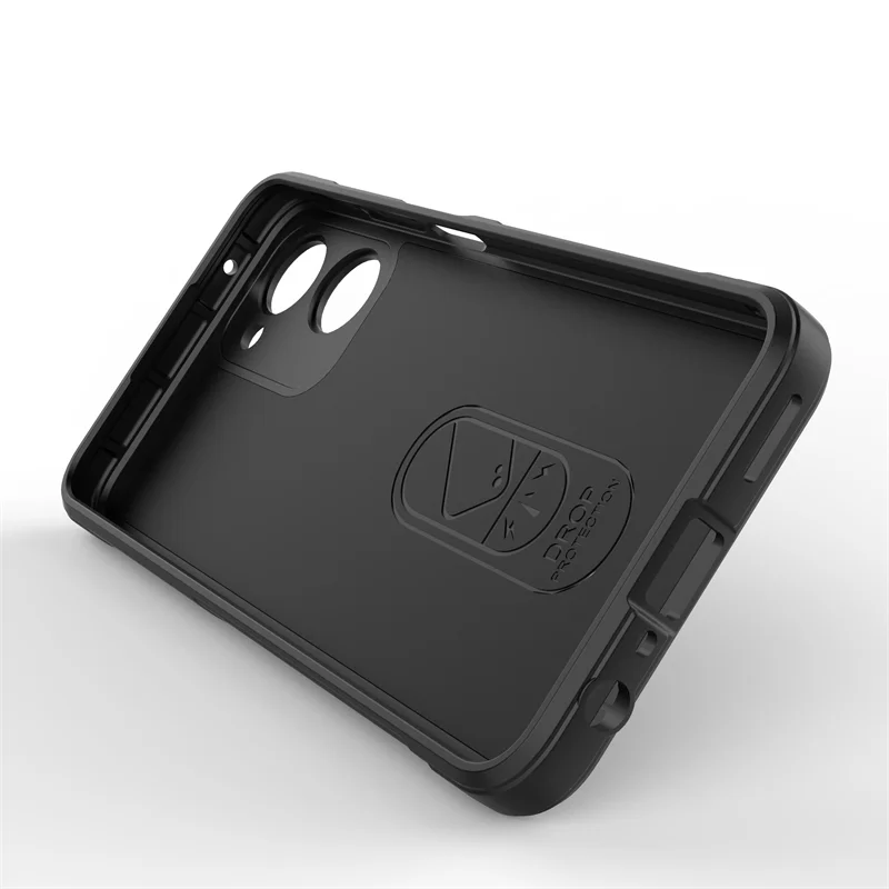 GOKEN Cover Per Realme 10 4G Con Cavalletto - Custodia Ibrida TPU E PC Antiurto (Test Militare) - Supporto Verticale/Orizzontale - Blu
