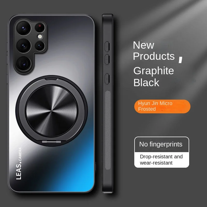 Enhanced Protective Hard Matte Case with Magnetic Ring