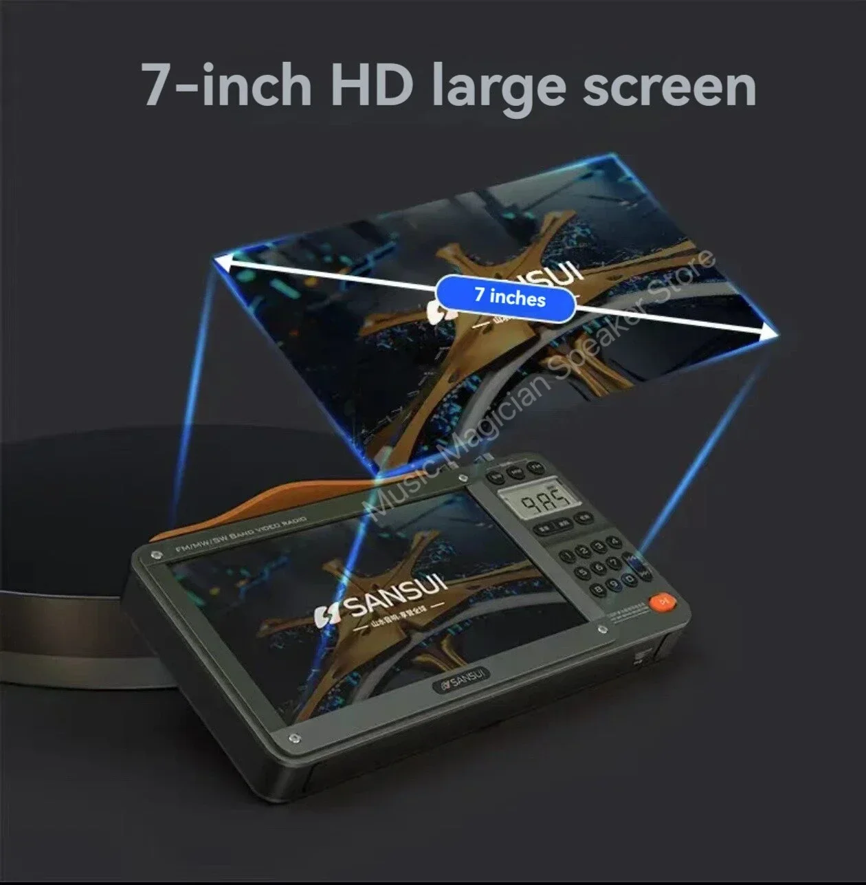 Sansui F51/F50 High-definition Screen Portable Speakers Multifunctional BT Retro Digital FM Radio MP3 Player USB TF/Recording 6