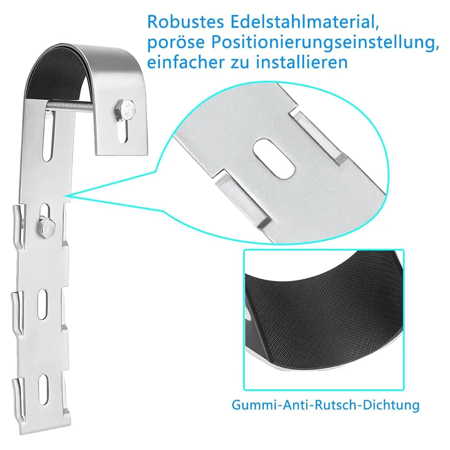 Everything Is Solar Solar Panel Balcony Hook 304 Stainless Steel Mounting Bracket for Photovoltaic Modules on Balcony & Fence - Image 2
