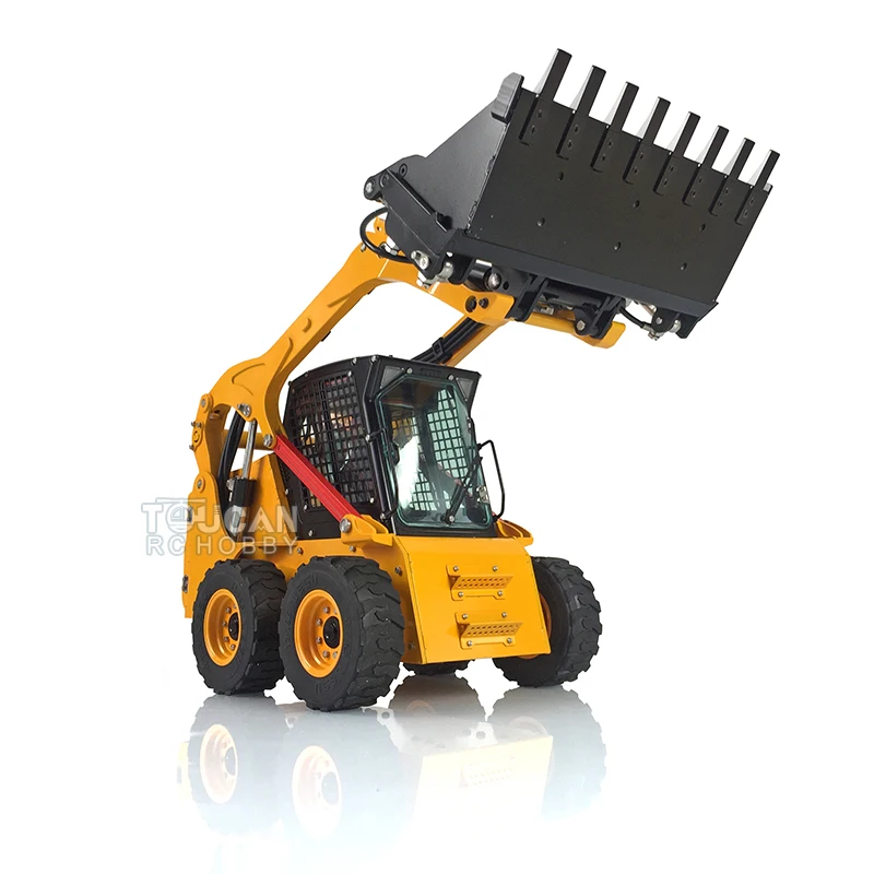 LESU 1/14 RC Hydraulic Loader Metal Aoue-Lt5H Wheeled Skid-Steer RTR Truck Remote Control Model Light Sound Toys Thzh1212 3