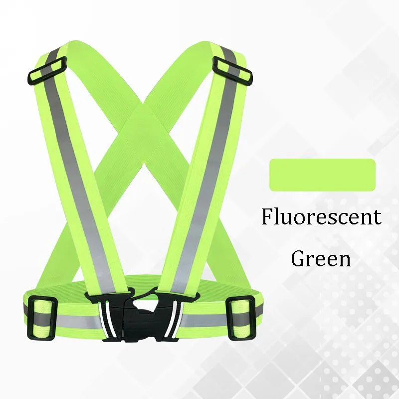 

Hi Vis Safety Vests Outdoor Night Reflective Adjustable Lightweight Safety Straps Elastic Cycling Vest