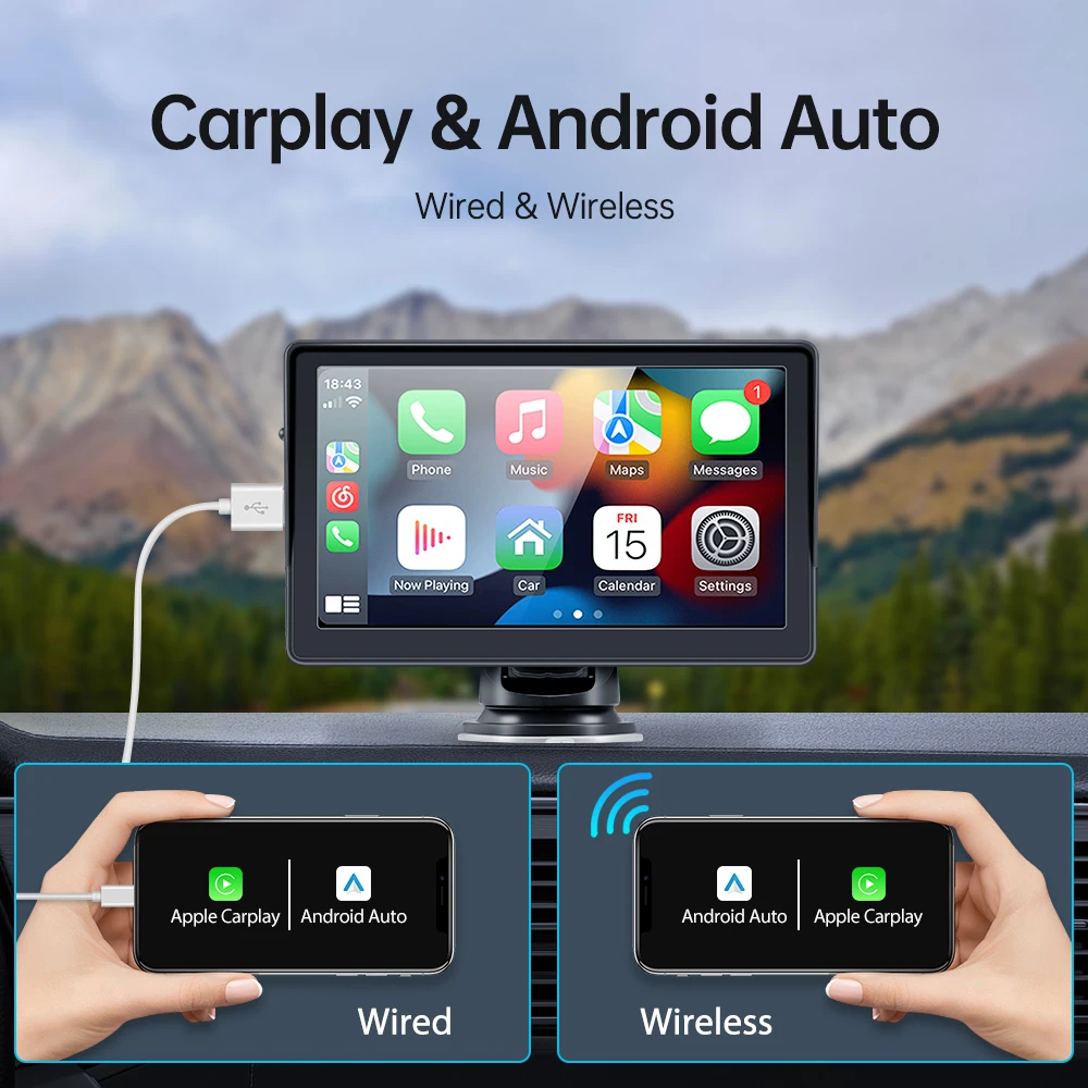 Wireless Apple CarPlay & Android Auto